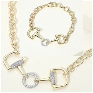 Elegant Gold and Silver Women's Jewelry Set